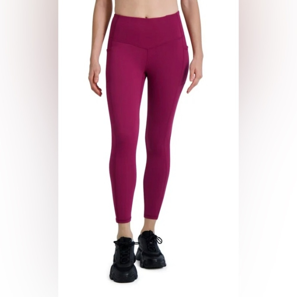 NEW Gaiam Karma Om High-Waisted 7/8 Leggings Color: Rhododendron